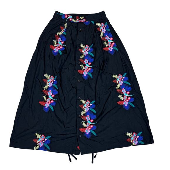 Engineered Garments Tuck Skirt FW24 Cotton Floral Embroidery Women's 1 - Picture 1 of 9